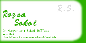 rozsa sokol business card